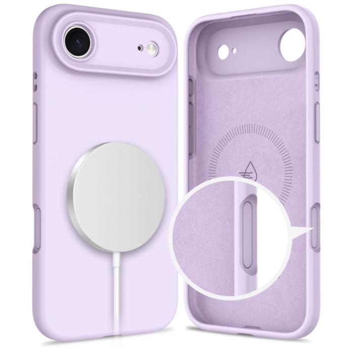 Bild 5, Tech-Protect Tech-Protect iPhone Air Skal MagSafe Silicone Mauve - Teknikhallen.se
