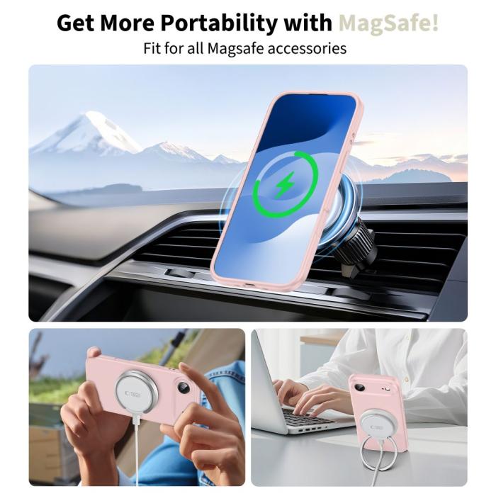 Bild 3, Tech-Protect Tech-Protect iPhone Air Skal MagSafe Silicone Pink Pearl - Teknikhallen.se