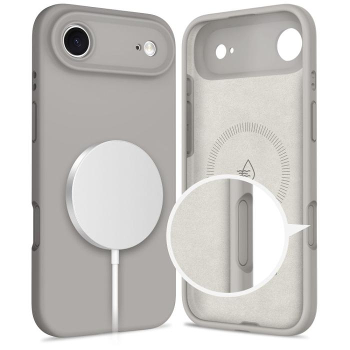 Bild 5, Tech-Protect Tech-Protect iPhone Air Skal MagSafe Silicone Stone Grey - Teknikhallen.se