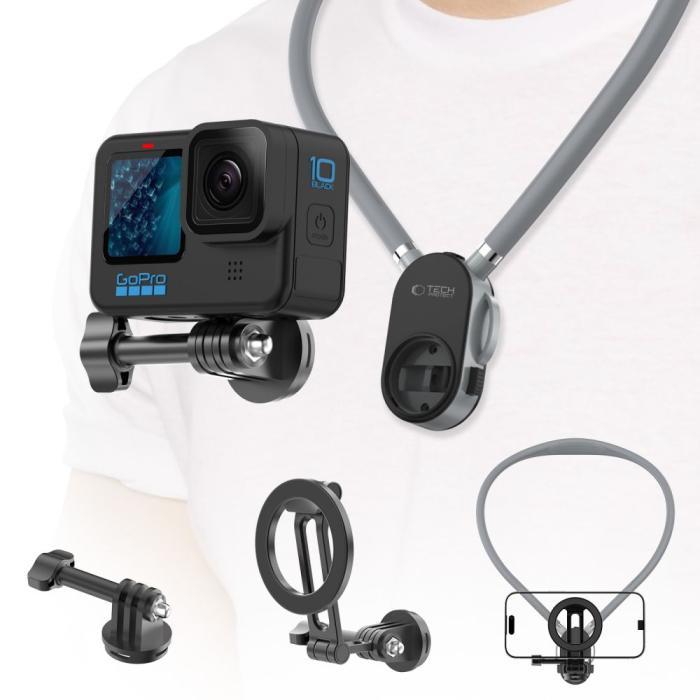 Bild 4, Tech-Protect Tech-Protect Magnetisk MagSafe Hållare För Mobil/GoPro/DJI Grå - Teknikhallen.se