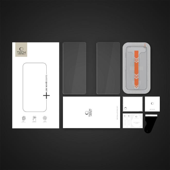 Bild 6, Tech-Protect Tech-Protect Galaxy S25 Ultra 2-PACK Skärmskydd QuickSet+ Härdat Glas - Teknikhallen.se