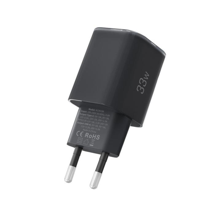 Bild 4, Tech-Protect Tech-Protect 33W Väggladdare PD QC USB-C / USB-A Svart - Teknikhallen.se