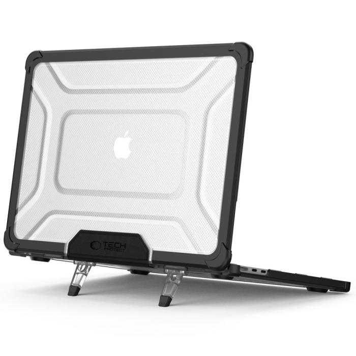 Bild 2, Tech-Protect Tech-Protect MacBook Air 13 2025-2023 Skal SmartShell Black/Clear - Teknikhallen.se