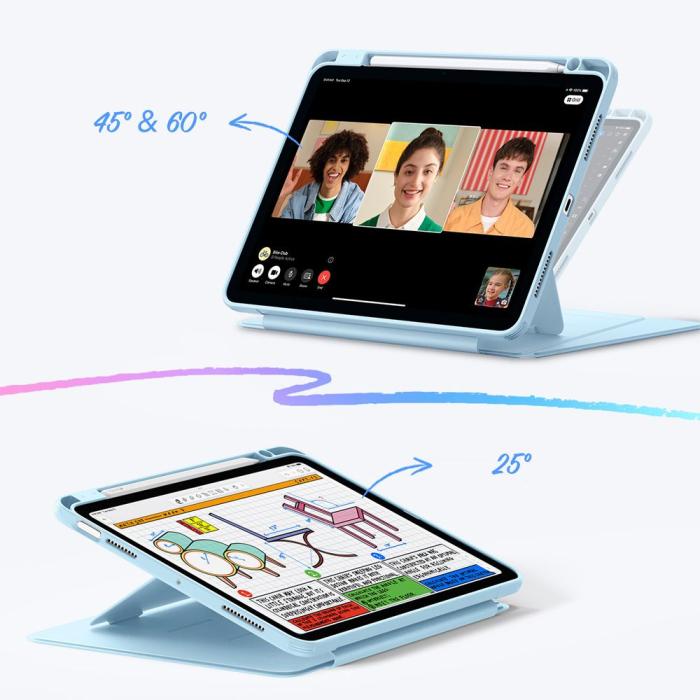 Bild 3, ESR ESR iPad Air 10.9 2022-2020/11 2026-2020 Fodral Flip Hybrid Sky Blue - Teknikhallen.se