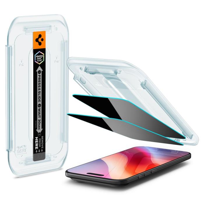 Bild 2, Spigen Spigen iPhone Air 2-PACK Skärmskydd GLAS.tR 