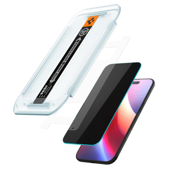 Bild 3, Spigen Spigen iPhone Air 2-PACK Skärmskydd GLAS.tR 