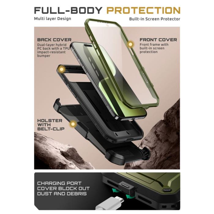 Bild 4, Supcase Supcase iPhone Air Skal Unicorn Beetle Pro Guldan - Teknikhallen.se