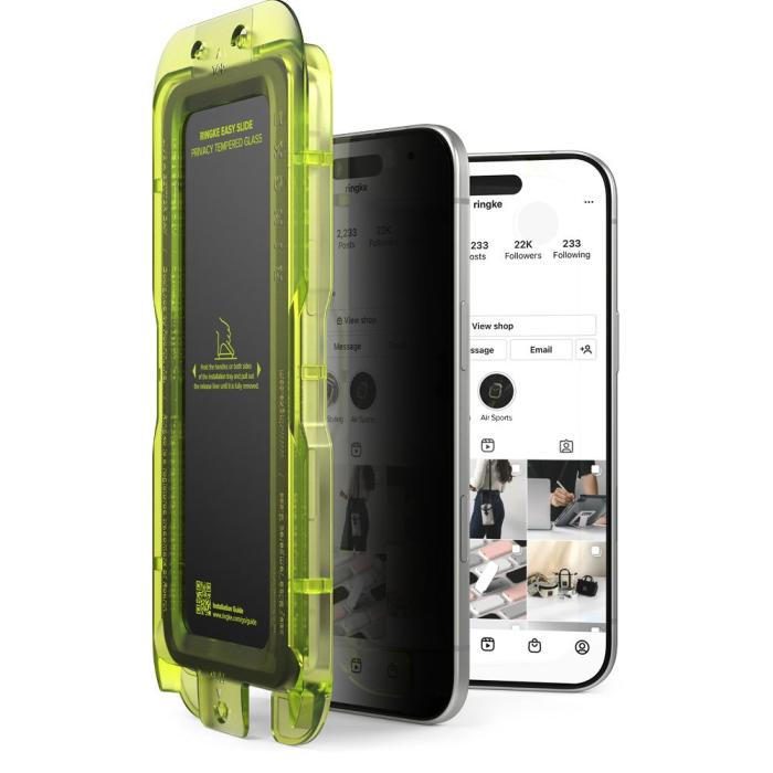 Bild 2, Ringke Ringke iPhone Air 2-PACK Easy Slide Skärmskydd Härdat Glas - Teknikhallen.se
