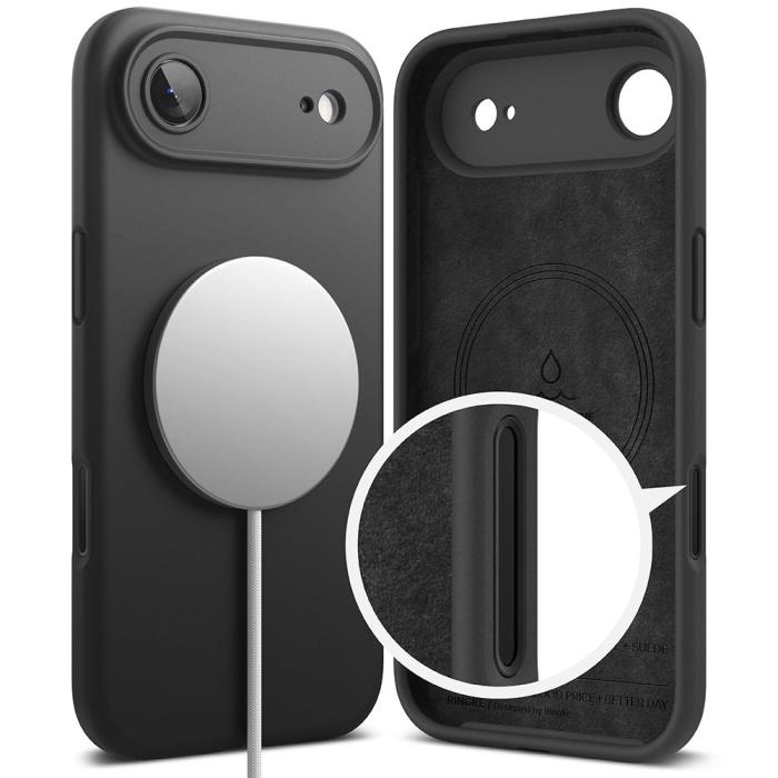 Bild 3, Ringke Ringke iPhone Air Skal MagSafe Silikon Svart - Teknikhallen.se