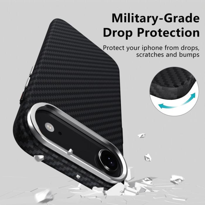 Bild 5, Tech-Protect Tech-Protect iPhone Air Skal MagSafe ION Carbon Svart - Teknikhallen.se