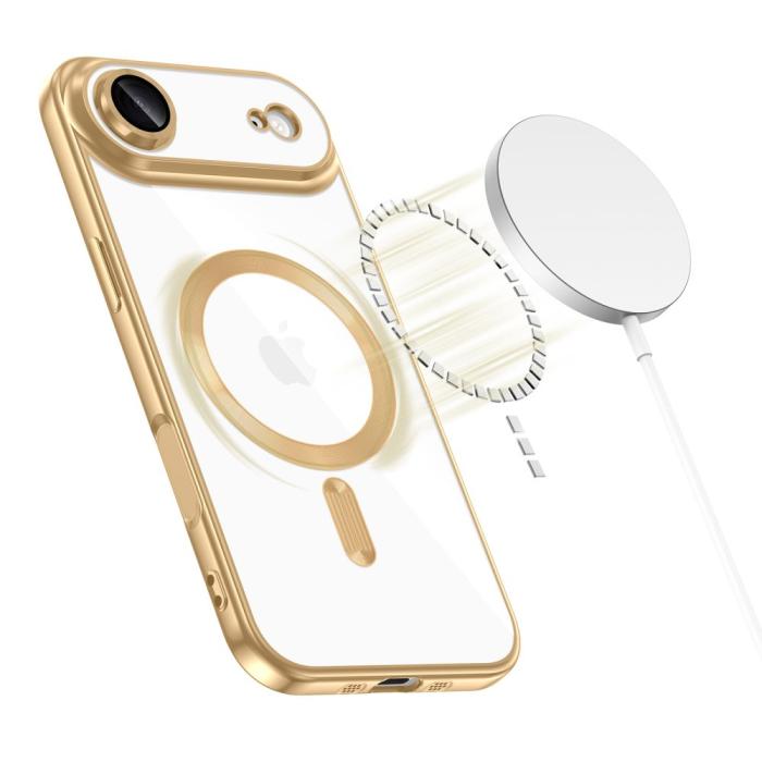 Bild 2, Tech-Protect Tech-Protect iPhone Air Skal MagSafe MagFlex Shiny Gold - Teknikhallen.se