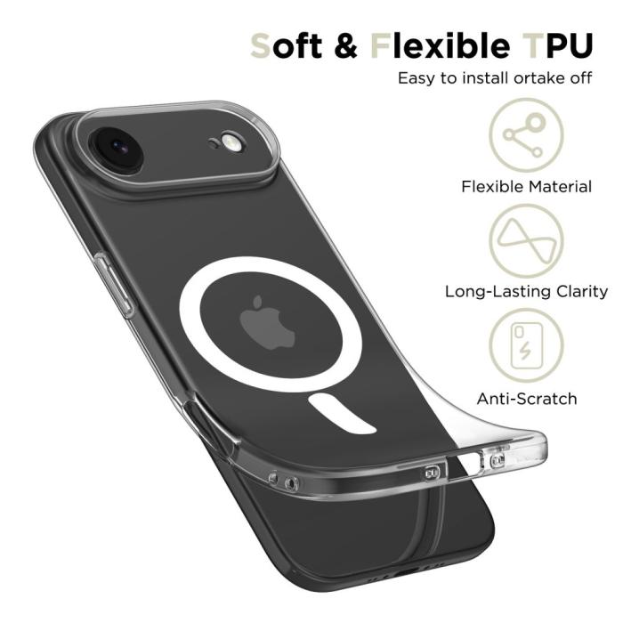 Bild 3, Tech-Protect Tech-Protect iPhone Air Skal MagSafe FlexAir Transparent - Teknikhallen.se