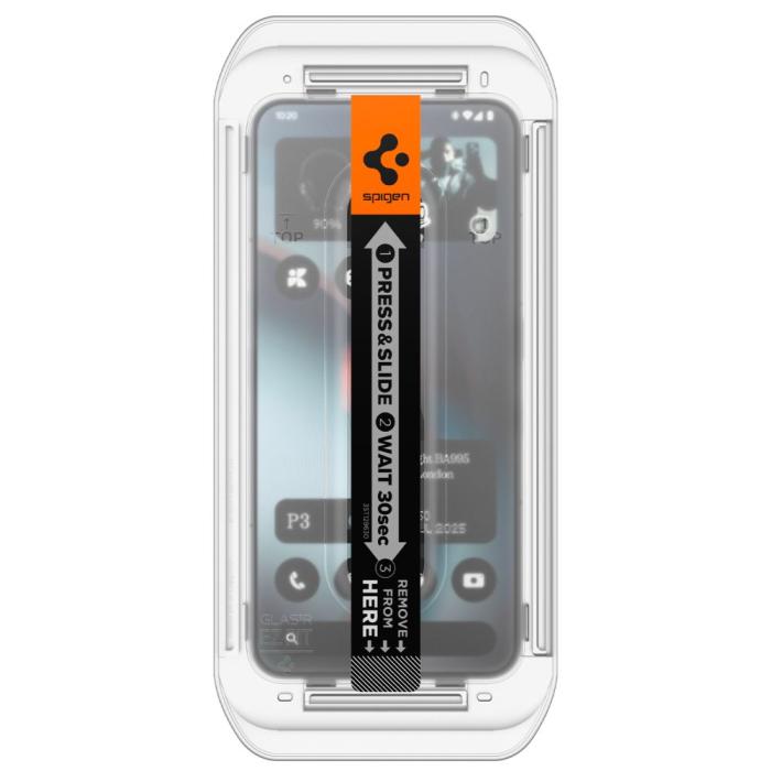 Bild 4, Spigen Spigen Nothing Phone 3 2-PACK Skärmskydd GLAS.tR 