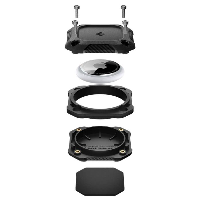 Bild 6, Spigen Spigen Apple AirTag 2/1 Hållare Med 3M Tejpfästning Tough Armor Svart - Teknikhallen.se