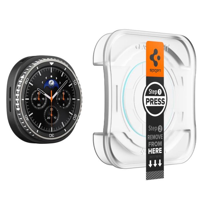 Bild 3, Spigen Spigen Galaxy Watch 8 46 mm 2-PACK Skärmskydd GLAS.tR 