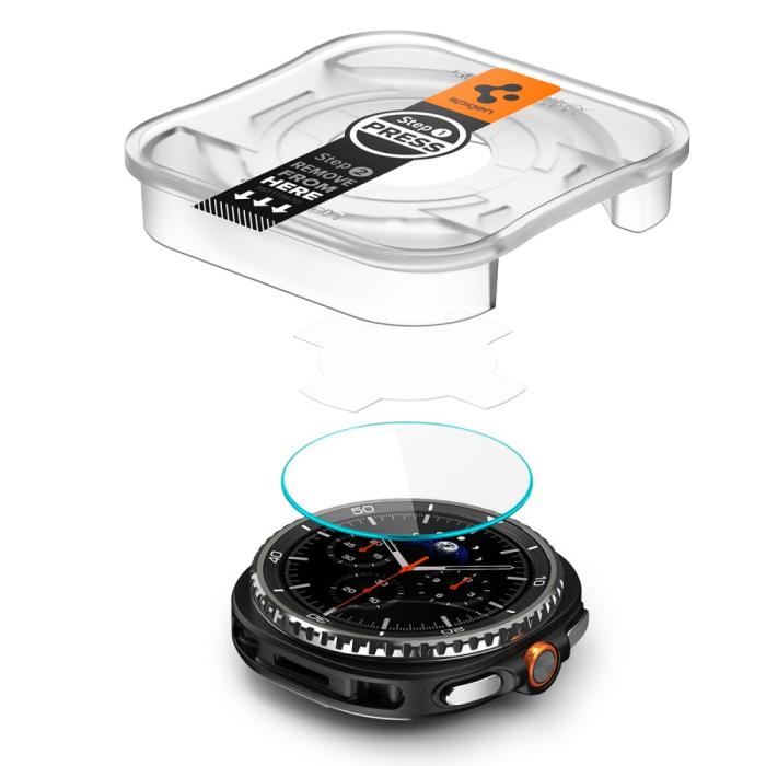 Bild 5, Spigen Spigen Galaxy Watch 8 46 mm 2-PACK Skärmskydd GLAS.tR 