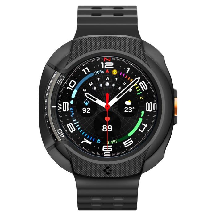 Bild 2, Spigen Spigen Galaxy Watch 8 46 mm Skal Liquid Air Matt Svart - Teknikhallen.se