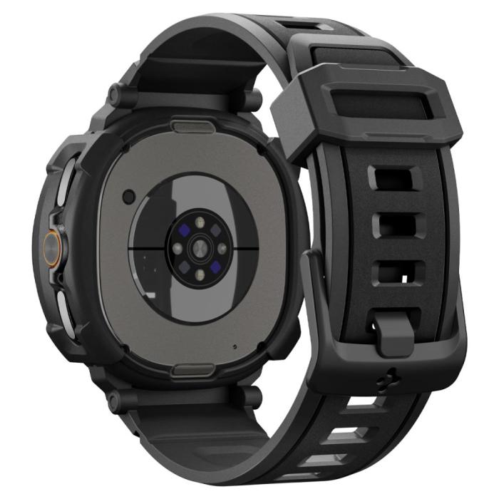 Bild 3, Spigen Spigen Galaxy Watch 8 46 mm Skal/Armband Rugged Armor 'Pro' Matt Svart - Teknikhallen.se