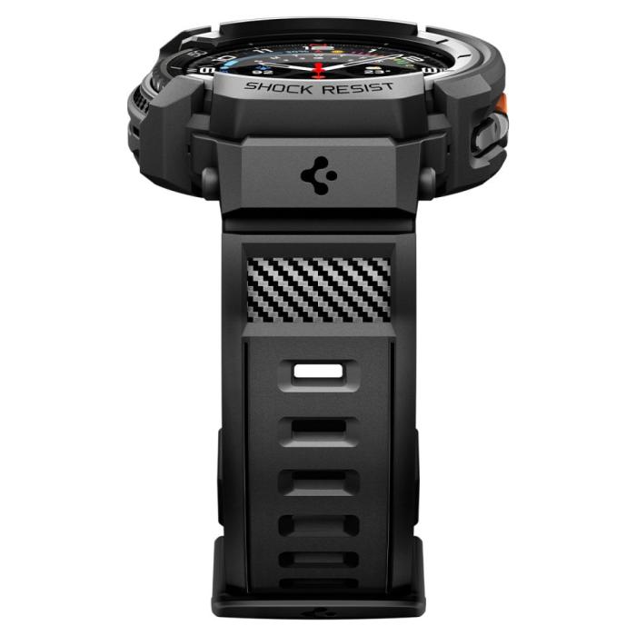 Bild 4, Spigen Spigen Galaxy Watch 8 46 mm Skal/Armband Rugged Armor 'Pro' Matt Svart - Teknikhallen.se