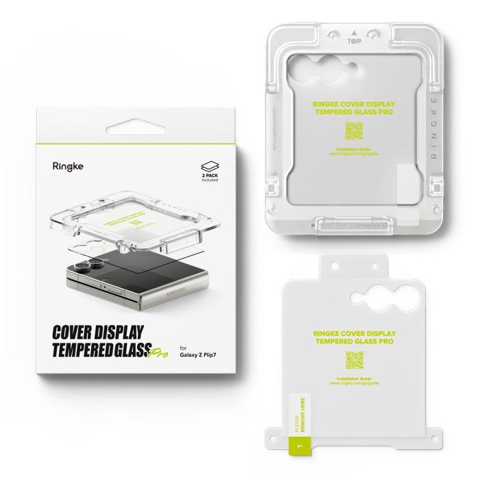 Bild 4, Ringke Ringke Samsung Galaxy Z Flip 7 2-PACK Skärmskydd Härdat Glas - Teknikhallen.se