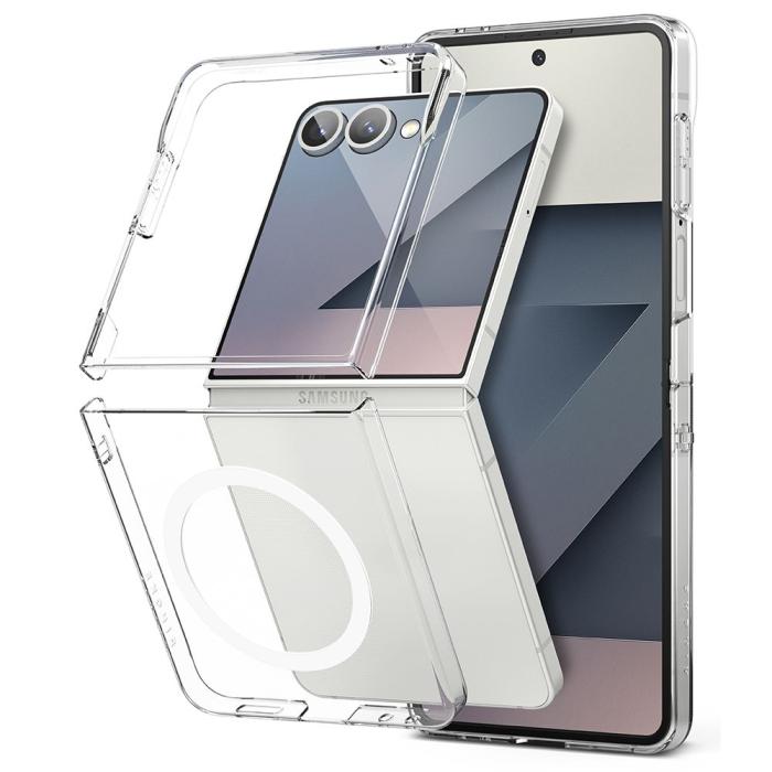 Bild 3, Ringke Ringke Samsung Galaxy Z Flip 7 Skal MagSafe Slim Transparent - Teknikhallen.se