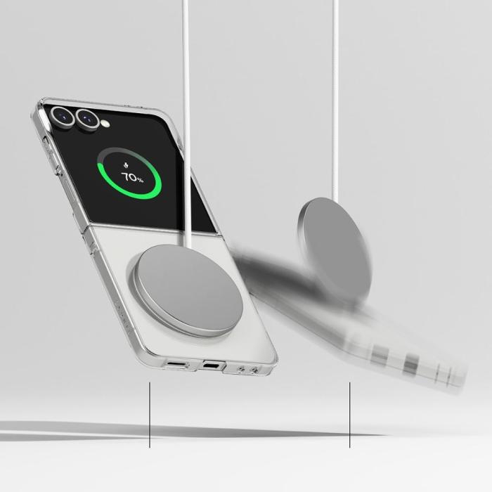 Bild 5, Ringke Ringke Samsung Galaxy Z Flip 7 Skal MagSafe Slim Transparent - Teknikhallen.se