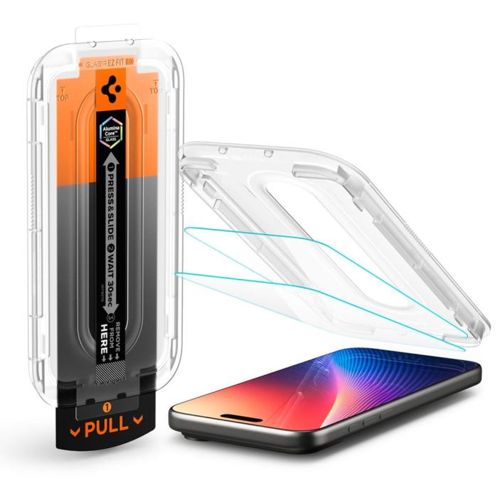Bild 3, Spigen Spigen iPhone 17 Pro Max/16 Pro Max Skärmskydd GLAS.tR 