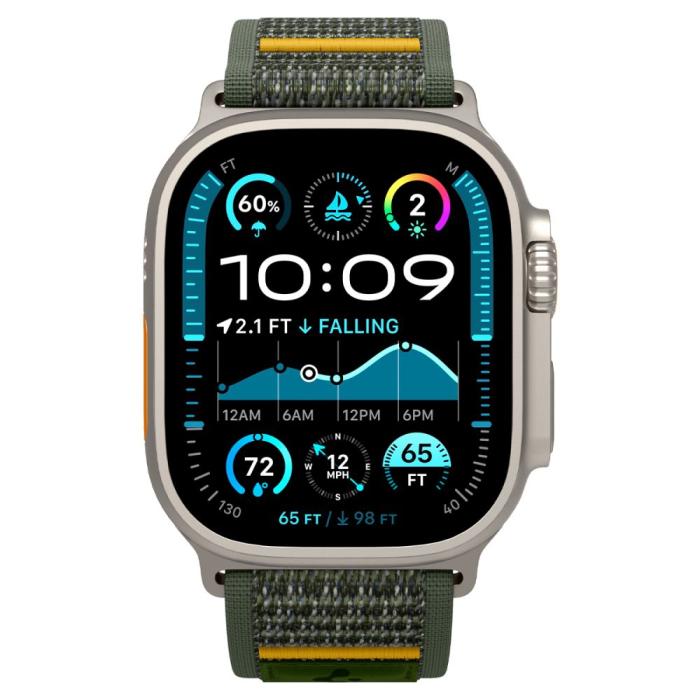 Bild 2, Spigen Spigen Apple Watch 42/44/45/46/49 mm Armband Athlex Grön - Teknikhallen.se