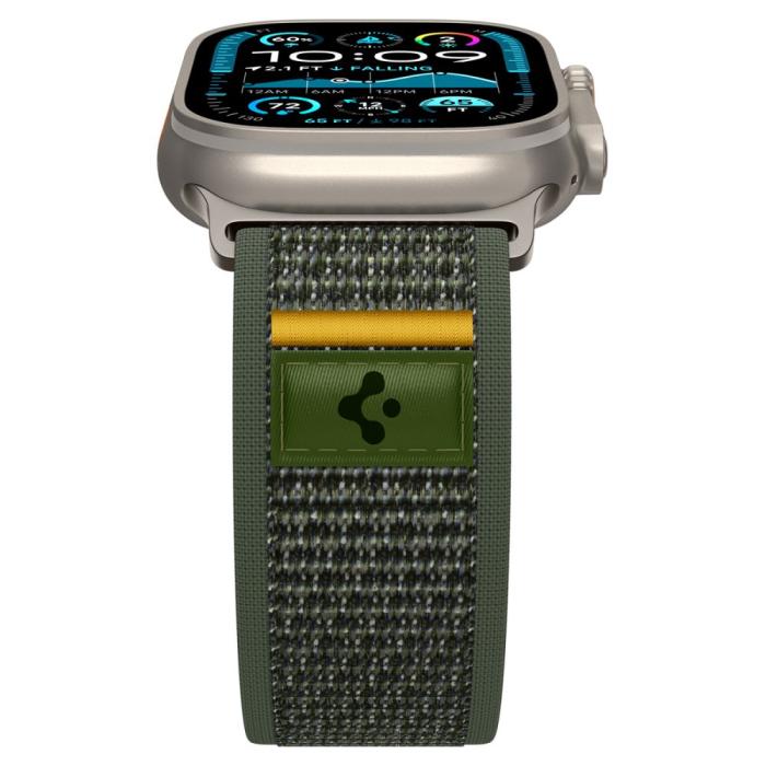 Bild 5, Spigen Spigen Apple Watch 42/44/45/46/49 mm Armband Athlex Grön - Teknikhallen.se