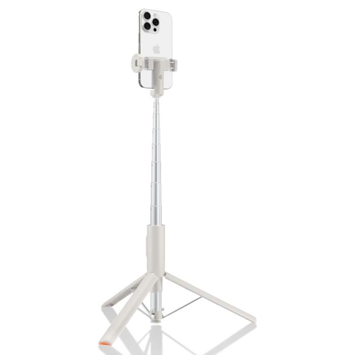 Bild 4, Spigen Spigen 146 cm Bluetooth Selfie Tripod Dune Beige - Teknikhallen.se