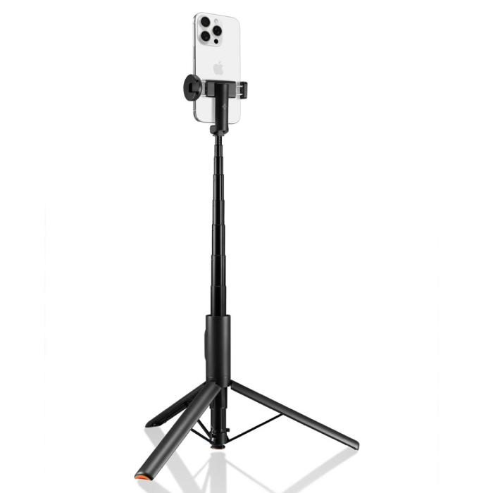 Bild 4, Spigen Spigen 146 cm Bluetooth Selfie Tripod Dune Svart - Teknikhallen.se
