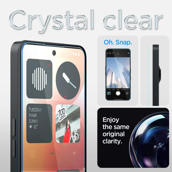 Bild 4, Spigen Spigen Nothing Phone 3a / 3a Pro Skärmskydd GLAS.tR 
