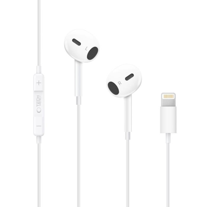 Bild 2, Tech-Protect Tech-Protect In-Ear Hörlurar Lightning UltraBoost Vit - Teknikhallen.se