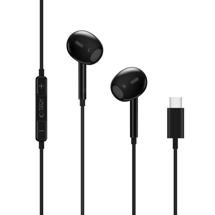 Bild 2, Tech-Protect Tech-Protect In-Ear Hörlurar USB-C UltraBoost Svart - Teknikhallen.se