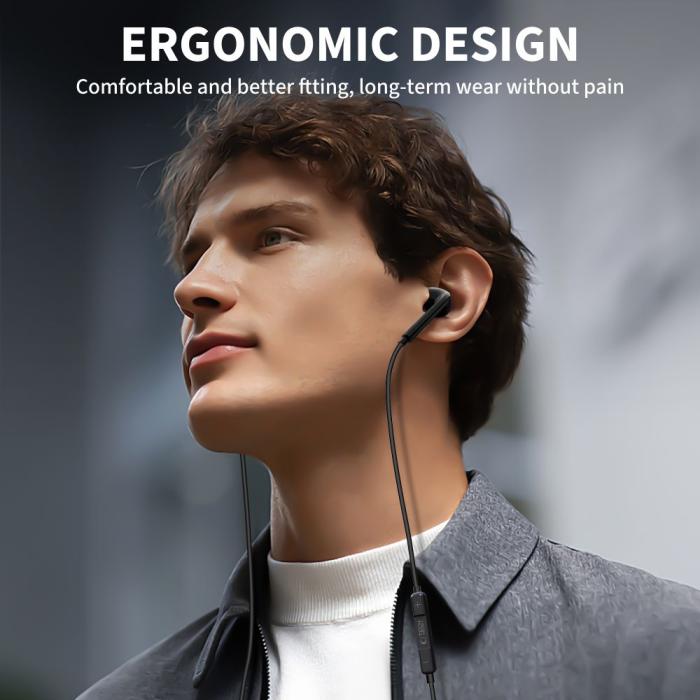 Bild 6, Tech-Protect Tech-Protect In-Ear Hörlurar USB-C UltraBoost Svart - Teknikhallen.se