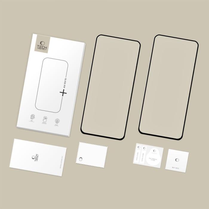 Bild 2, Tech-Protect Tech-Protect Galaxy S25 FE 2-PACK Skärmskydd GlassFit+ Härdat Glas - Teknikhallen.se