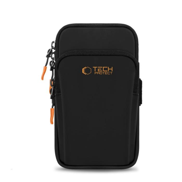 Bild 2, Tech-Protect Tech-Protect Universalt Sportarmband Svart / Orange - Teknikhallen.se