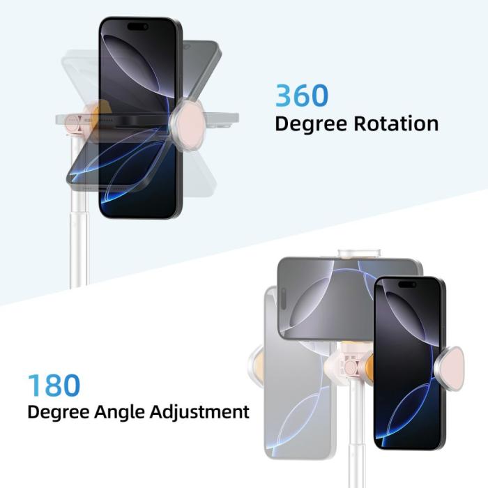 Bild 6, Tech-Protect Tech-Protect 146 cm Bluetooth Selfiestick Tripod Rosa - Teknikhallen.se