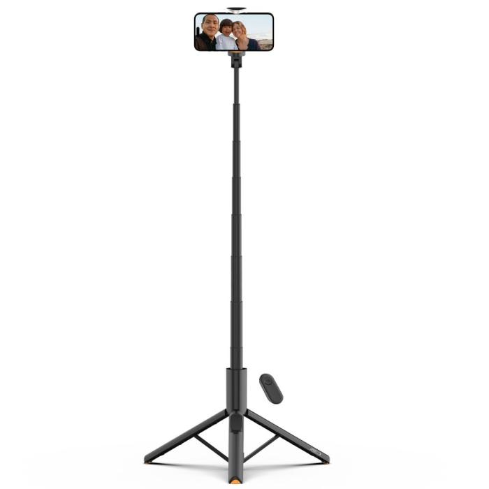 Bild 2, Tech-Protect Tech-Protect 146 cm Bluetooth Selfiestick Tripod Svart - Teknikhallen.se