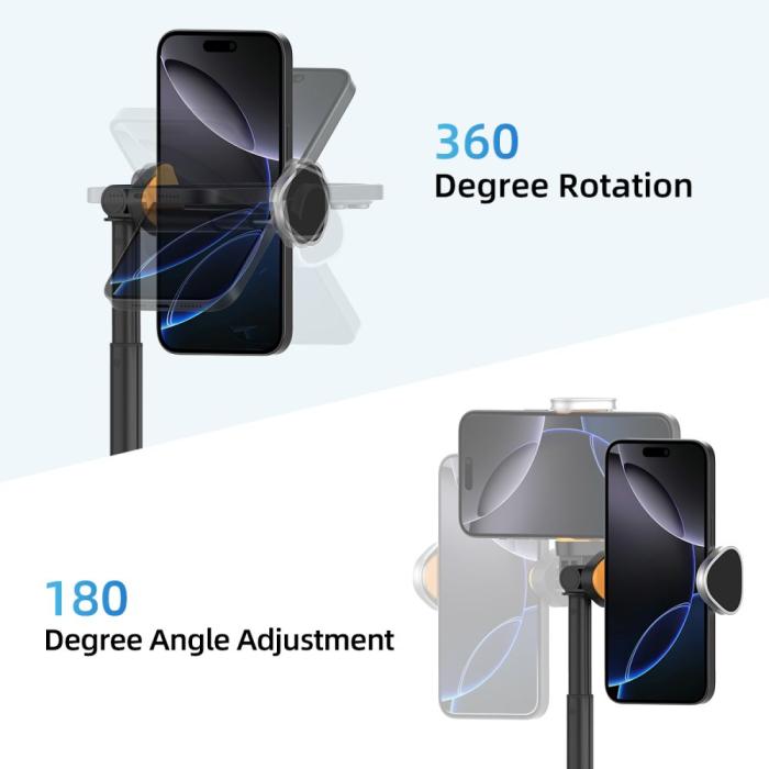 Bild 5, Tech-Protect Tech-Protect 146 cm Bluetooth Selfiestick Tripod Svart - Teknikhallen.se