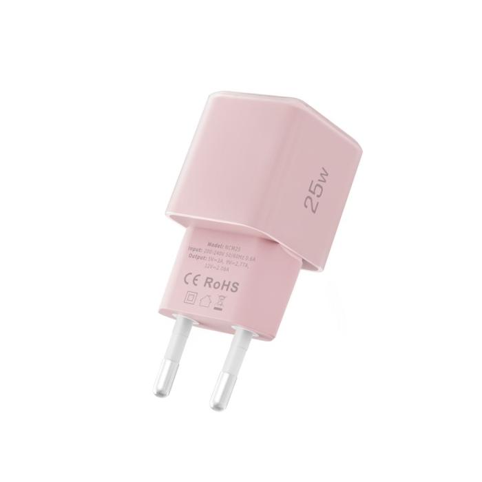 Bild 4, Tech-Protect Tech-Protect 25W PD USB-C Väggladdare Baby Pink - Teknikhallen.se