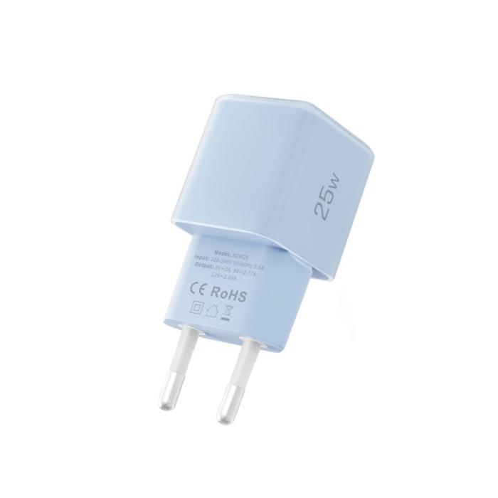 Bild 4, Tech-Protect Tech-Protect 25W PD USB-C Väggladdare Baby Blue - Teknikhallen.se