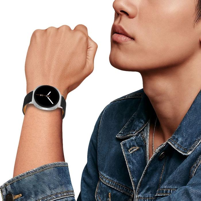 Bild 4, Tech-Protect Tech-Protect Galaxy Watch 8 40/44/46 mm Armband LeatherFit Svart - Teknikhallen.se