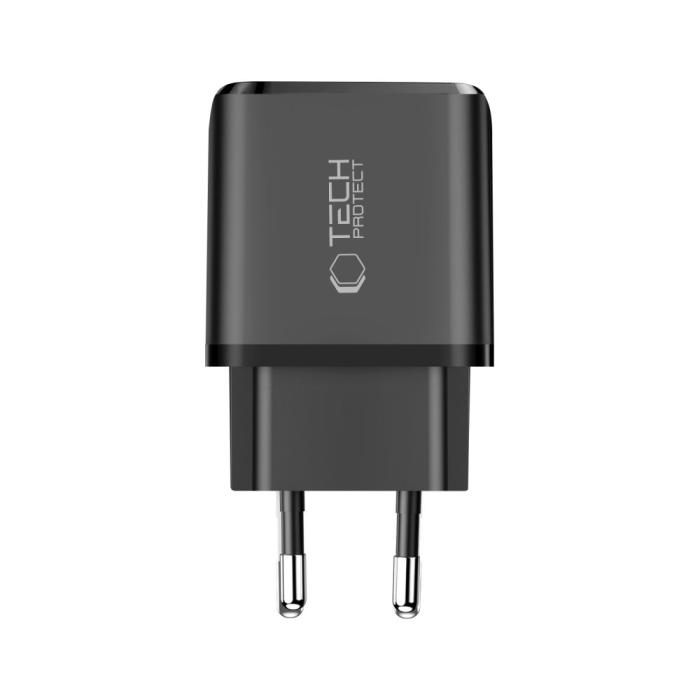 Bild 4, Tech-Protect Tech-Protect 30W Väggladdare PD QC3.0 USB-C / USB-A Svart - Teknikhallen.se