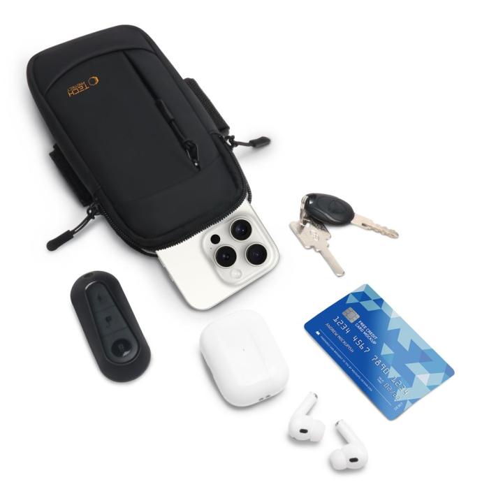 Bild 2, Tech-Protect Tech-Protect Universalt Sportarmband Svart / Orange - Teknikhallen.se