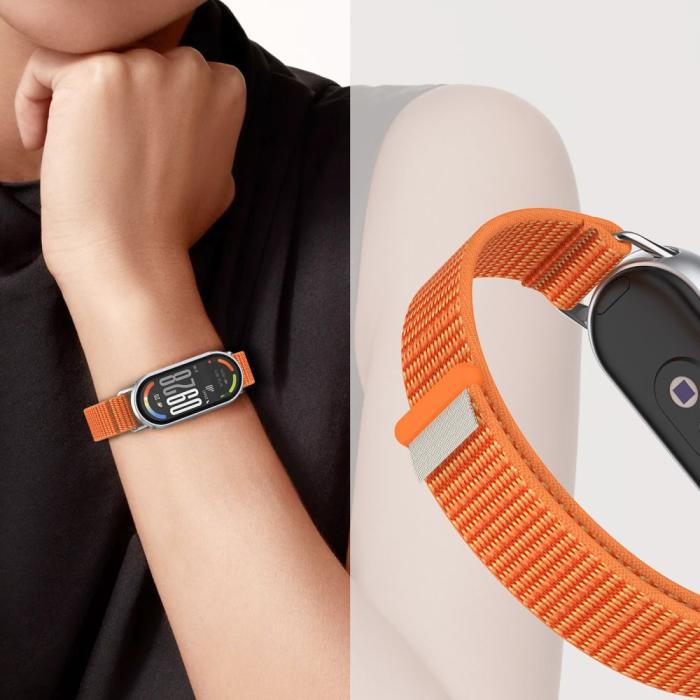 Bild 3, Tech-Protect Tech-Protect Xiaomi Smart Band 10/9/8 Armband Nylon Stripe - Teknikhallen.se
