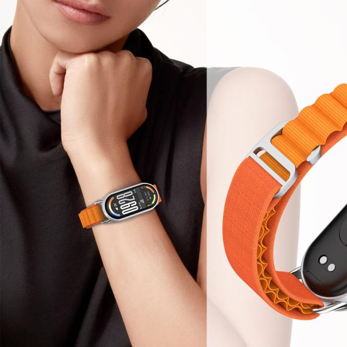 Bild 3, Tech-Protect Tech-Protect Xiaomi Smart Band 10/9/8 Armband Nylon Pro Orange - Teknikhallen.se