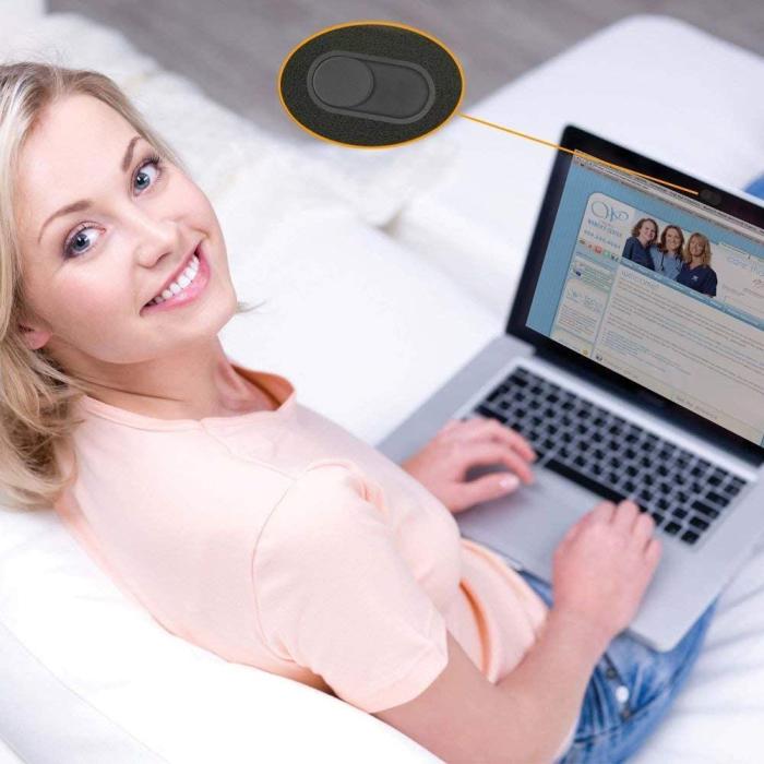 Bild 5, Tech-Protect Tech-Protect 3-PACK Kameraskydd För Laptop / Mobil / Surfplatta Svart - Teknikhallen.se