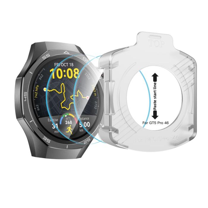 Bild 5, Tech-Protect Tech-Protect Huawei Watch GT 5 Pro 46 mm 2-PACK Skärmskydd - Teknikhallen.se