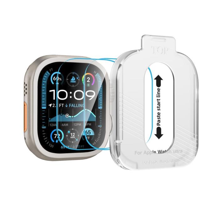 Bild 5, Tech-Protect Tech-Protect Apple Watch Ultra 49 mm 2-PACK Skärmskydd EasySet+ - Teknikhallen.se